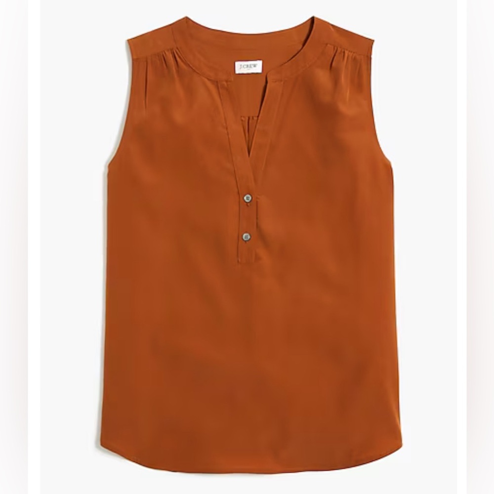 J. Crew Women's Orange Sleeveless Top